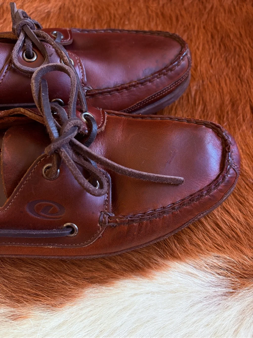 Men’s Dexter- Dark Brown Leather Boat Shoes. Size 10 M
